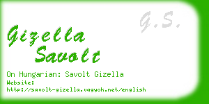 gizella savolt business card